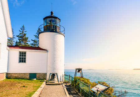 Bass Harbor Head Lighthouse in Acadia National Park, Maineの写真素材