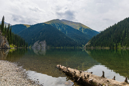 Kolsay lake - mountain lake in Kazakhstanの写真素材