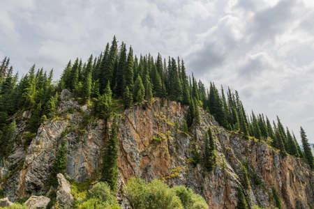Kolsay lake - mountain lake in Kazakhstanの写真素材
