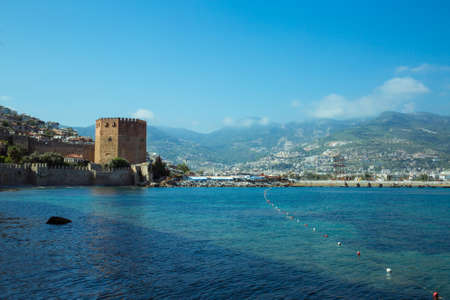 Alanya, Turkey - Middle East, Side View, Taurus, ottomaans, Red Towerの写真素材