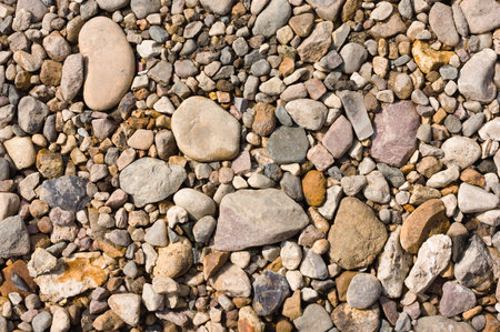 Small rocks under the sunlight