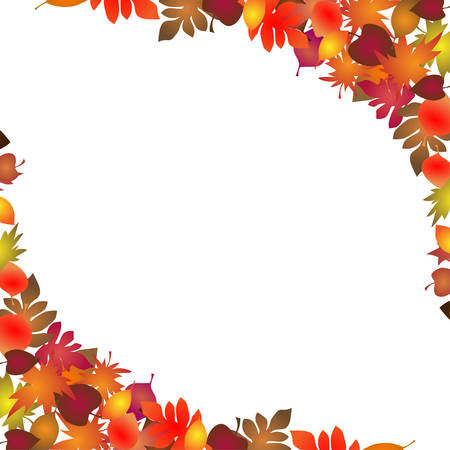 Mosaic pattern from autumn leaves made in vectorのイラスト素材