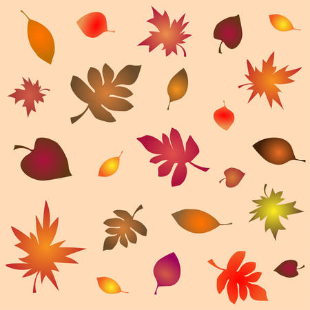 Mosaic pattern from autumn leaves made in vectorのイラスト素材