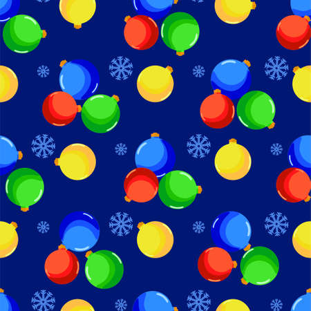 Merry Christmas and Happy New Year seamless background pattern. Will be perfect for wrapped paper, textile, backgroundのイラスト素材
