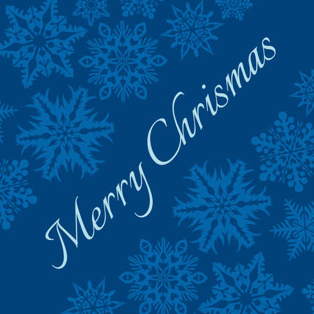 Merry Christmas and Happy New Year Celebration Snowflakes postcard.のイラスト素材