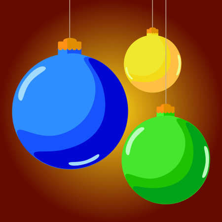 Christmas and New Year toys set. Will be perfect for postcard, banner, web.のイラスト素材