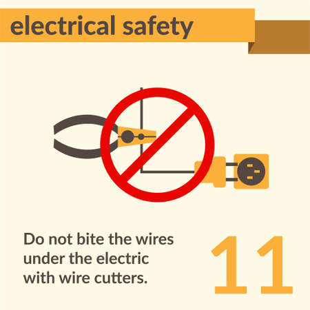 Occupational Safety and Health vector sign. Electrical safety and electric shock risk caution sign.のイラスト素材