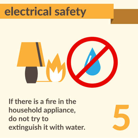 Electrical safety and electric shock risk caution sign.のイラスト素材