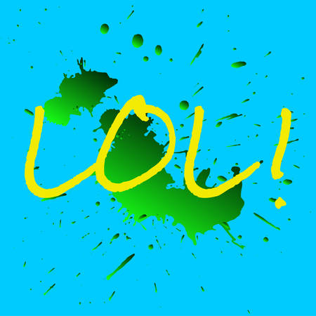 Laughing out loud color graphical poster, will be used for print design, poster, banner.のイラスト素材