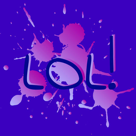 Laughing out loud color graphical poster, will be used for print design, poster, banner.のイラスト素材