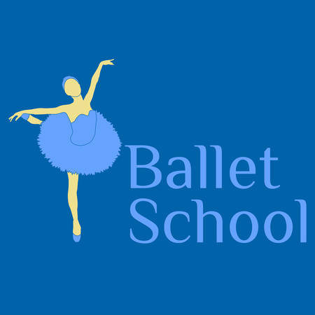 Simple ballet school , will be perfect for banner, poster, web element.のイラスト素材