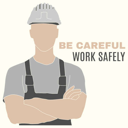 Personal Protective Equipment and Wear set. Will be use for Occupational Safety and Health poster, sign and postcardのイラスト素材