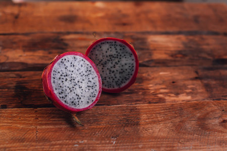 Dragon fruit on a tree background