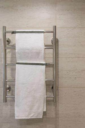 bathroom Interior. Towel rackの写真素材