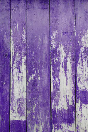 texture of old wooden boards covered in colors of the year 2018 Ultra Violet pantone.の写真素材