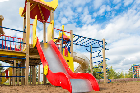 Colorfull children's playground on the open air.