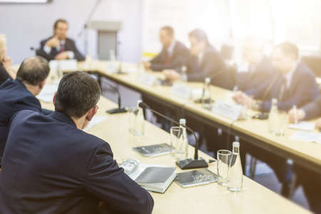 People at the table at a business meetingの写真素材