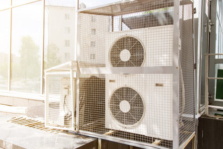 Air conditioner compressor installed in old building