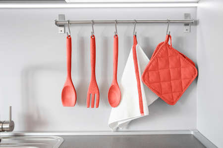 kitchen design kitchen appliances in colors of the year 2019の写真素材