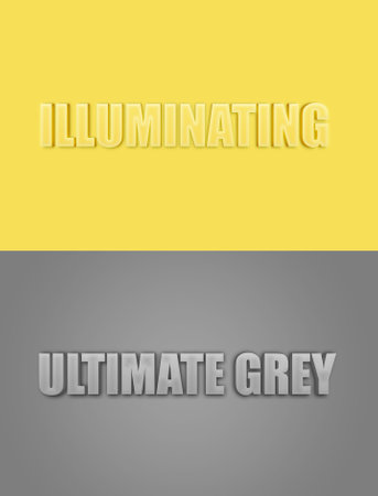 background. Color 2021 illuminating and Ultimate Grayの写真素材