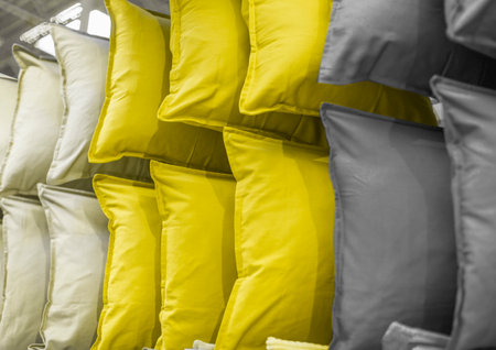 Color of the year 2021. many pillowsの写真素材