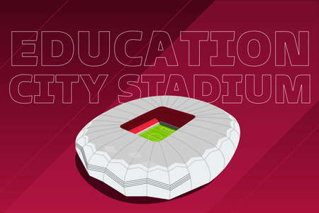 2022 Football stadium, arena. Soccer stadium buildingのイラスト素材