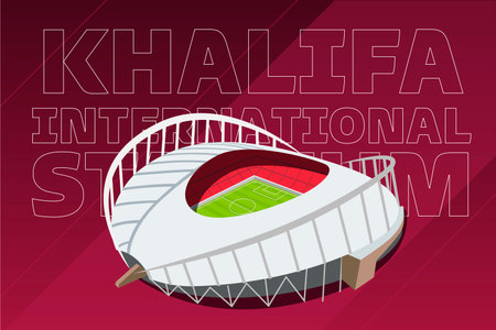 2022 Football stadium, arena. Soccer stadium buildingのイラスト素材