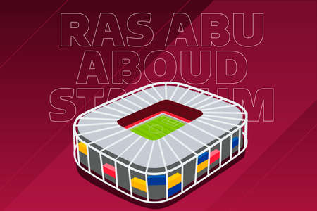 2022 Football stadium, arena. Soccer stadium buildingのイラスト素材