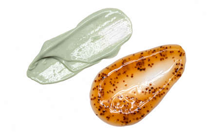 scrub drops texture isolated on white backgroundの写真素材