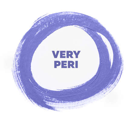 Color brush very peri violet on white backgroundの写真素材