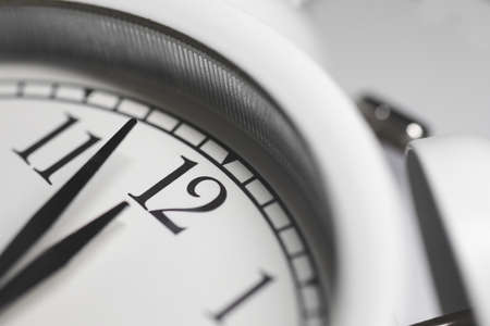 Close up of alarm clock , 11 and 12 numbers.の写真素材