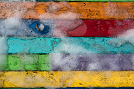 Frozen colorful floorの写真素材