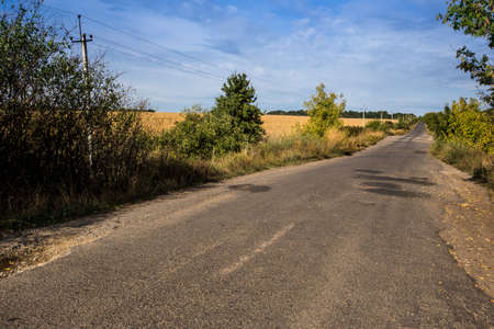 Rural road in Ukraineの写真素材