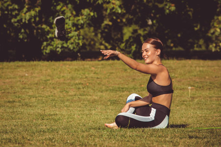 girl doing yoga and sports