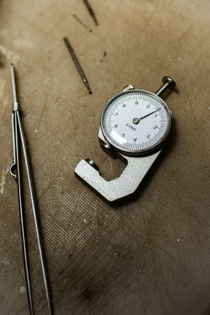 close-up. jeweler work toolsの写真素材