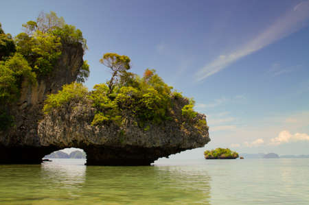 Rocks in the Andaman Sea in Thailandの写真素材