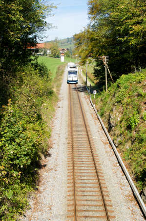 Train the Regional Tram runs through Bavariaのeditorial素材