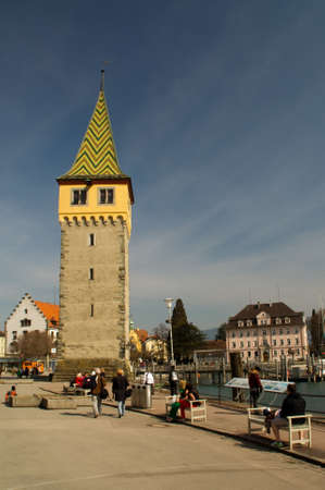 Lindau Harbor Towerのeditorial素材