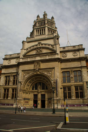 Entrance of the Victoria Albert Museum in Londonのeditorial素材