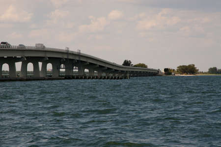 Bridge Sea Bridge Crossing Water Bridge Florida Sanibel Icelandの写真素材