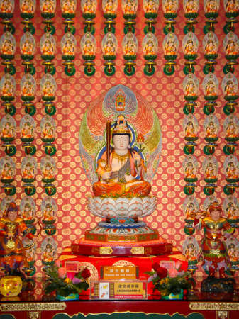 Shrine Buddha red gold Asia Chinese altarの写真素材
