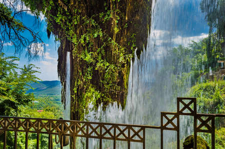 The waterfalls in Edessa Greeceの写真素材