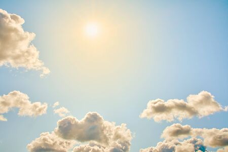Clouds in the sky sunの写真素材