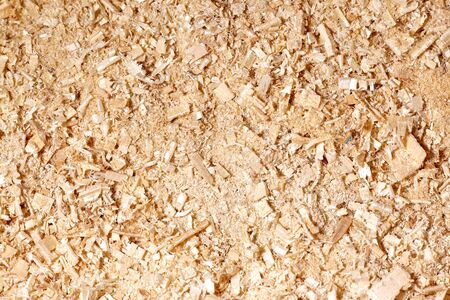 Abstract wooden shavings and sawdust texture,Background.structure of small olives with shavingsの写真素材