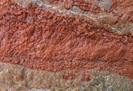 Multicolor fragment of wall in potassium salt mine close upの写真素材