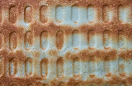 The surface texture of waffles, homemade cakes.の写真素材