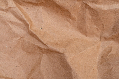 Wrinkled packaging paper background.Close up