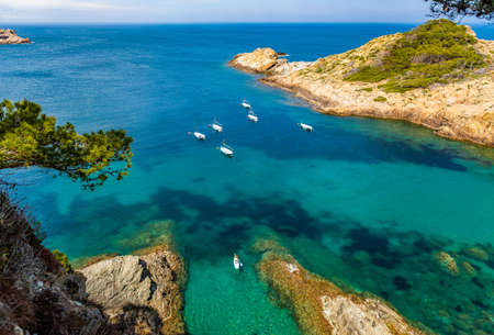 Paddle surf in Sa Tuna Beachの写真素材
