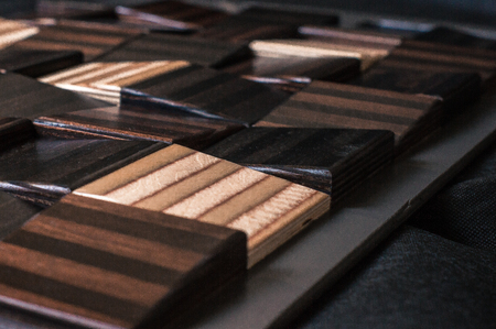 Woodwork board for interiorの写真素材