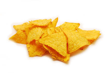 Fresh chips with cheese background